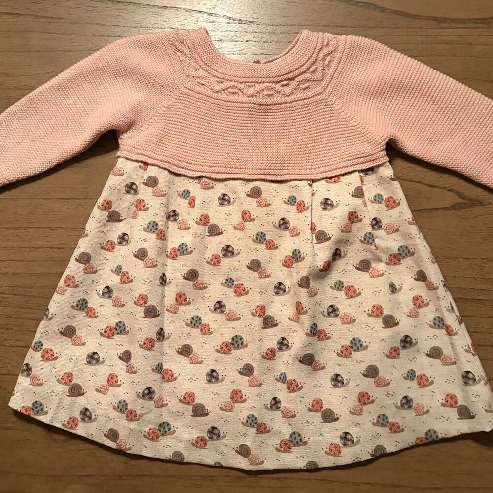 Tutto Piccolo Knit Vestido Long-Sleeved New with Tags Dress 12 Mo.